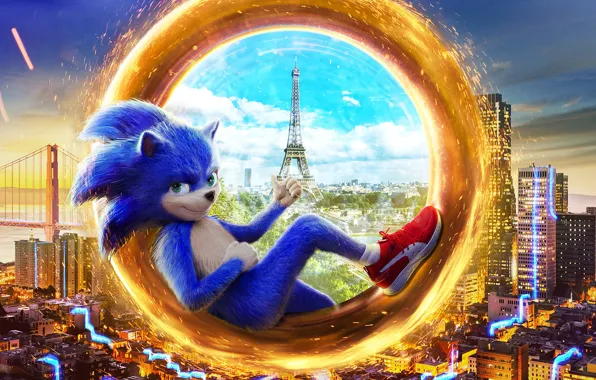 Picture fiction, fantasy, poster, Sonic the Hedgehog, Sonic movie