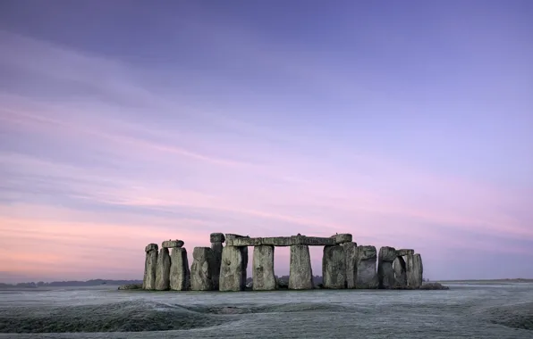 Picture sunset, UK, Stonehenge