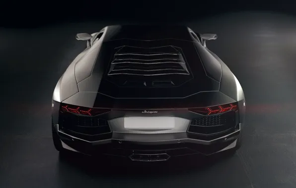 Picture Lamborghini, Light, Power, Black, LP700-4, Aventador, View, Supercar