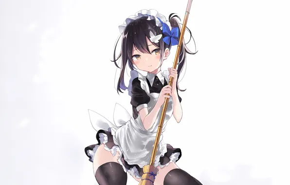 Girl, thighhighs, long hair, dress, anime, beautiful, twintails, pretty