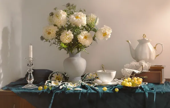Autumn, flowers, photo, still life, September, porcelain