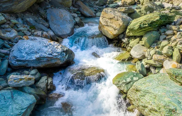 Picture stream, stones, stream