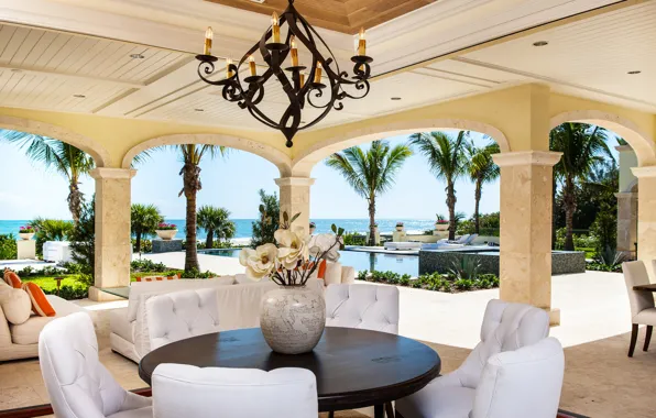 Picture ocean, home, luxury, terrace
