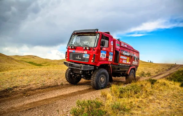 Red, Sport, Truck, Race, Rally, Rally, The roads, 316