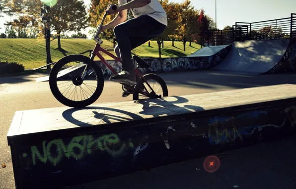Bike, Sport, guy, BMX, the trick, skate Park