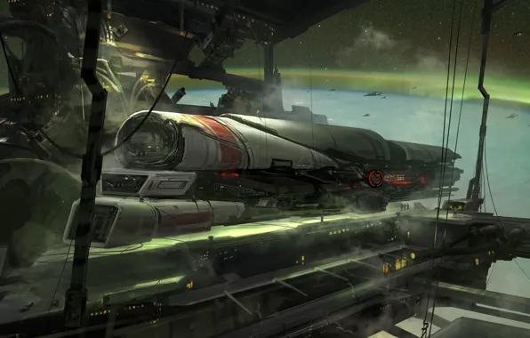 Transport, ship, Doc, staff, tech-robotics