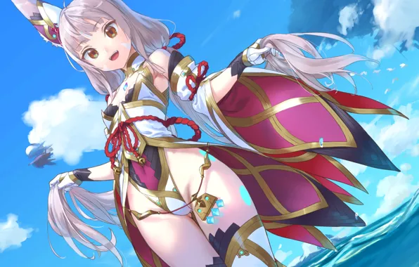 Picture girl, anime, art, ears, Xenoblade