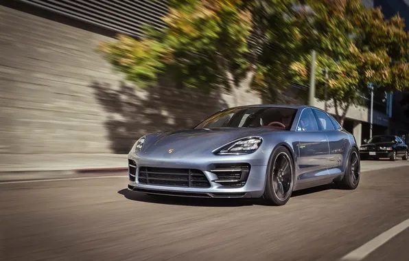 Picture road, Concept, the city, speed, Porsche, blur, Panamera, supercar