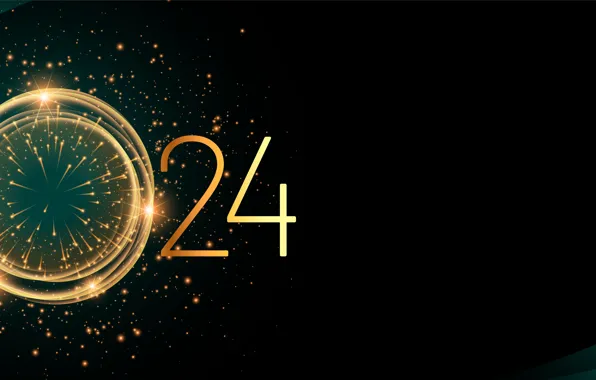 Figures, New year, date, composition, 2024, New Year 2024