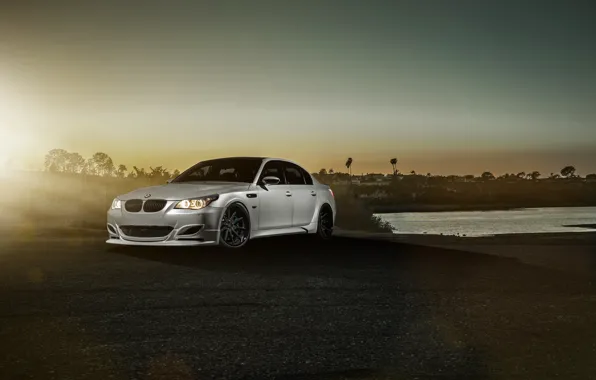 BMW, Car, Carbon, Front, Sunset, Sunrise, Sport, Sedan