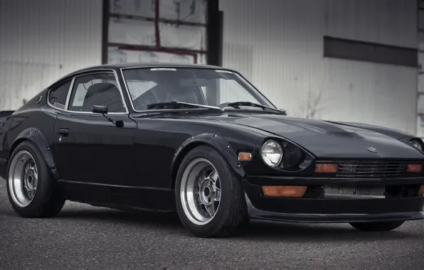 Picture black, datsun, 280