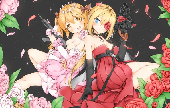 Girls, anime, art, smile, girls frontline