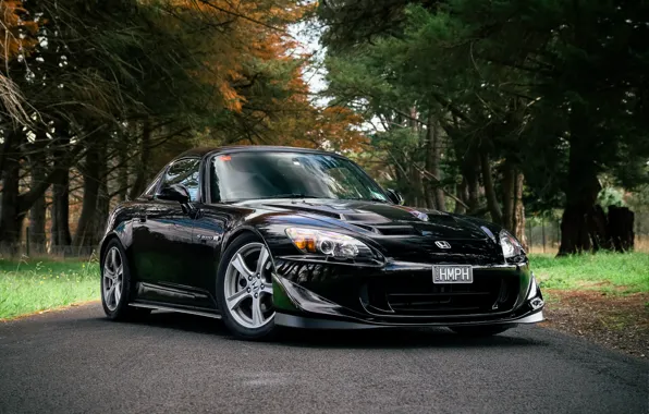 Honda, black, road, s2000