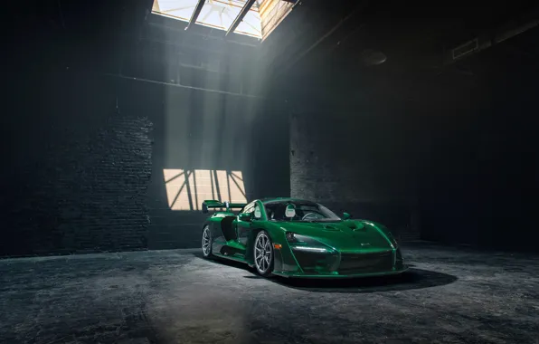 McLaren, supercar, 2018, Senna, MSO, Fux Green
