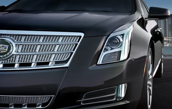 Picture grey, Cadillac, emblem, sedan, the front, Cadillac, grille, XTS