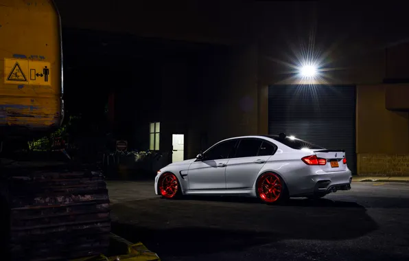 Picture BMW, German, Red, Car, White, Wheels, Rear, Ligth