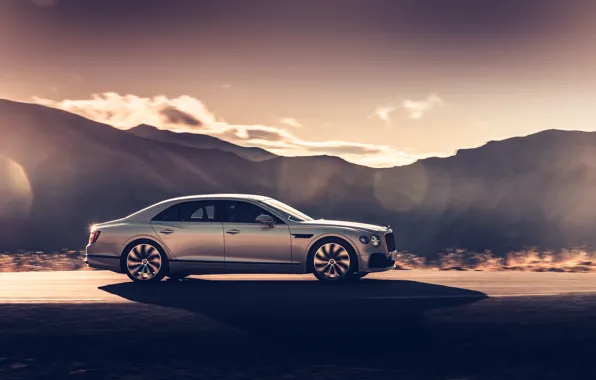 Speed, Bentley, side view, Flying Spur, 2020, Blackline
