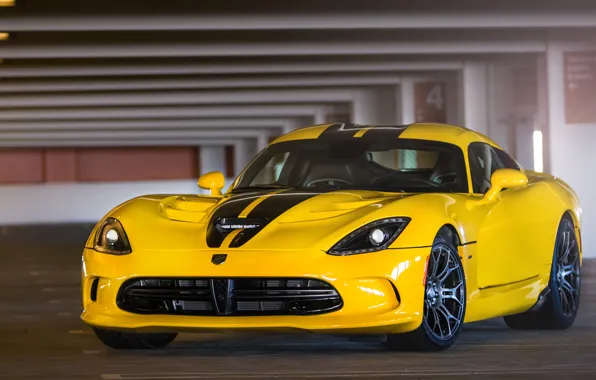 Picture Yellow, Dodge, Dodge, Parking, Viper, Yellow, GTS, Parking