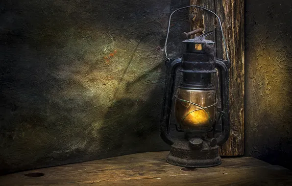 Picture retro, lamp, lantern, old, kerosene, pseudoeuops