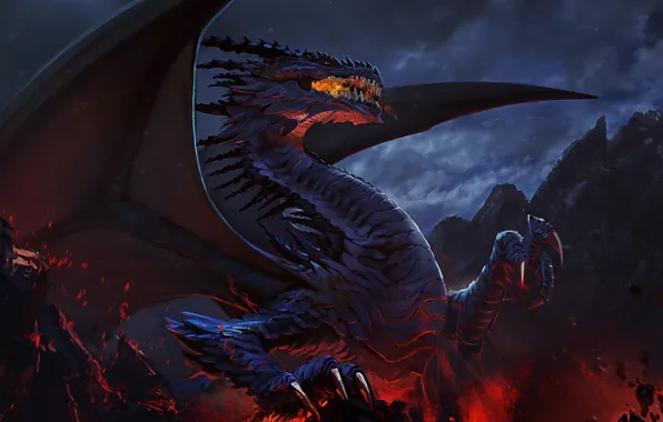Dragon, Fire, Monster, Fantasy, Dragon, Art, Art, Fiction