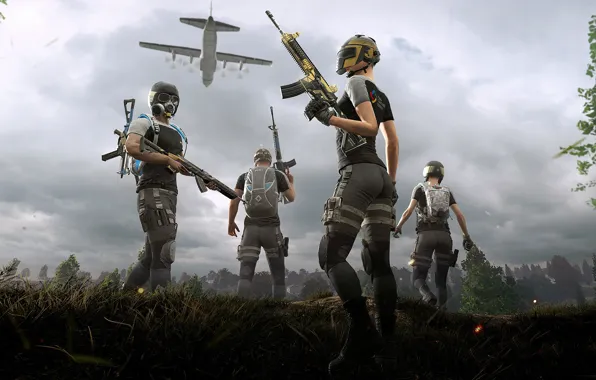 Weapons, soldiers, the plane, PlayerUnknown's Battlegrounds