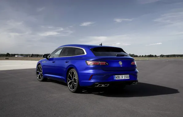 Picture blue, Volkswagen, back, universal, Shooting Brake, 2020, Arteon, Shooting Brake R