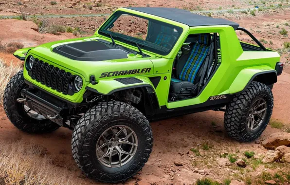 Concept, desert, Jeep, exterior, Jeep, Scrambler, Jeep Scrambler 392, two-door pickup truck