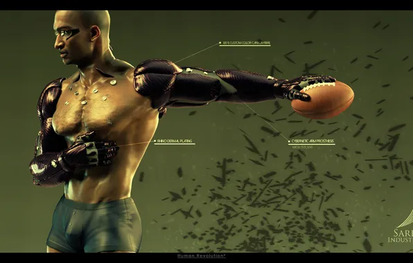 Picture male, cyborg, cyberpunk, Deus Ex: Human Revolution, prosthesis, human revolution, deus ex