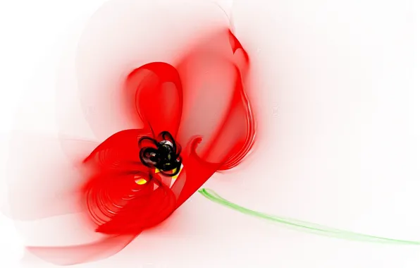 Flower, line, Wallpaper, Mac, petals, stem