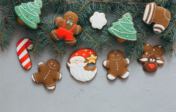 Holiday, new year, spruce, gingerbread, treats