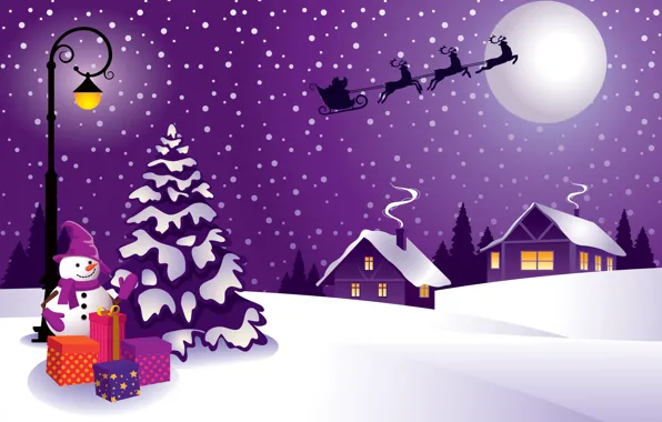 Winter, nature, snowman