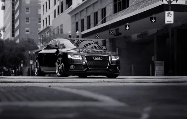 Tuning, black and white, audi a5