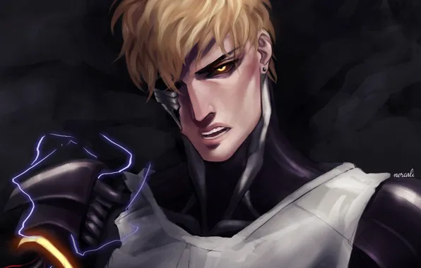 Look, anime, art, guy, One Punch Man, Genos