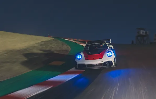 Car, 911, Porsche, track, front view, Porsche 911 GT3 R racing