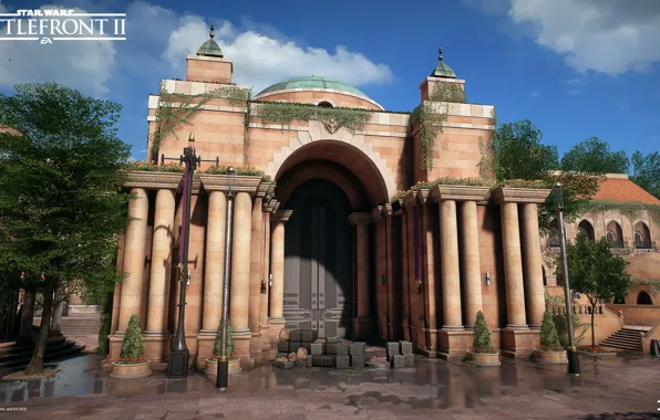 The sky, building, puddles, architecture, Star Wars Battlefront