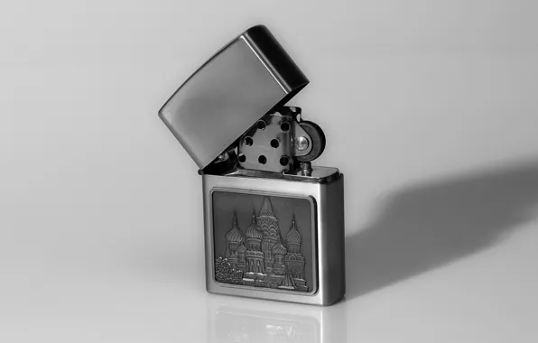 Picture macro, style, metalik, lighter, Moscow, The Kremlin