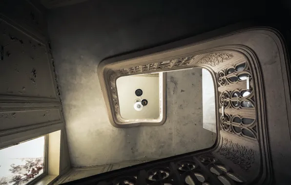 Background, wall, ladder