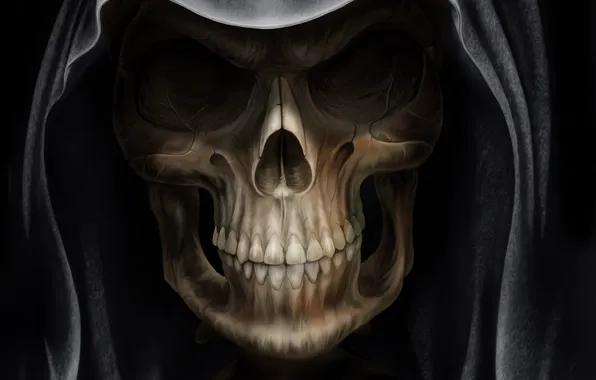 Picture death, Gothic, skull, mantle