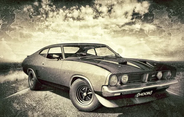 Ford, black and white, car, Cars, Ford Falcon, BW, Ford Cars, Ford Auto