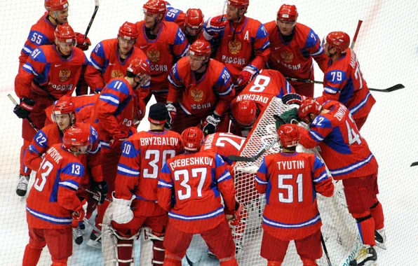 Picture ice, joy, victory, Russia, hockey, goal, championship, the world