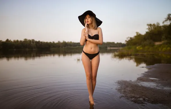 Summer, freedom, trees, hat, blonde, space, space, summer