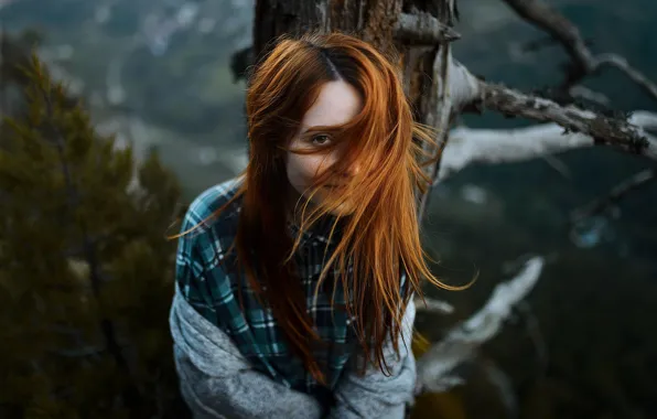 Smile, redhead, curls, Aleks Five