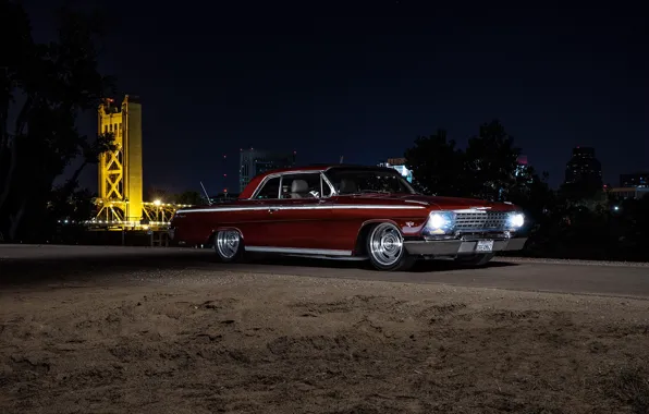 Chevrolet, Night, Impala, 1962