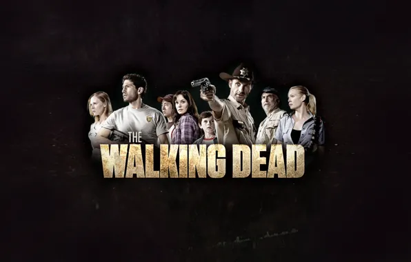 Picture background, the inscription, zombies, zombie, the series, serial, Andrea, The Walking Dead