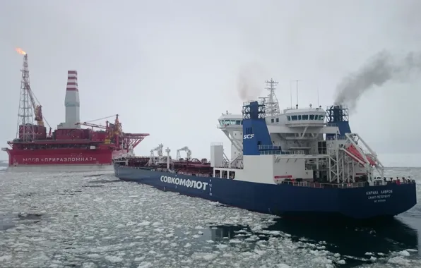 Oil, Tanker, Kirill Lavrov, Prirazlomnaya, Pechora Sea