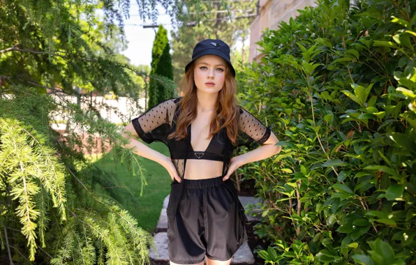 Look, girl, nature, hair, body, shorts, figure, beautiful