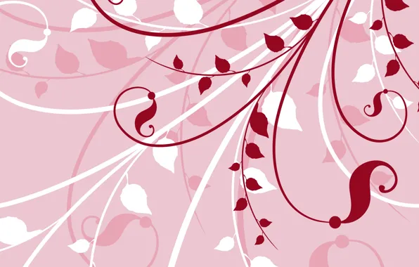 Picture flowers, vector, texture, pink background, background