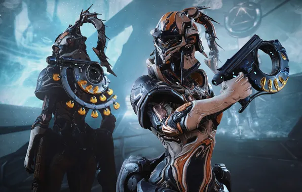 Weapons, armor, warriors, Warframe