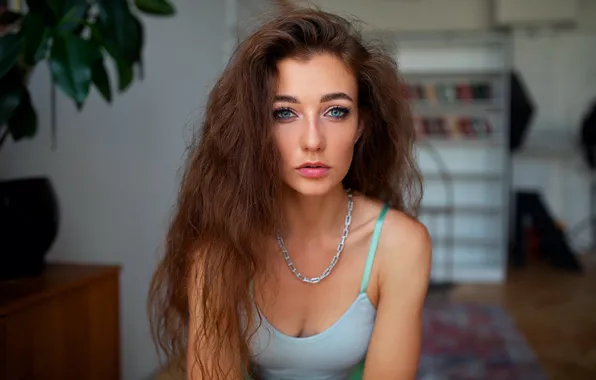 Picture look, girl, face, portrait, long hair, Dmitry Shulgin