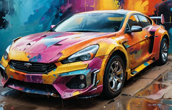 Paint, bright, car